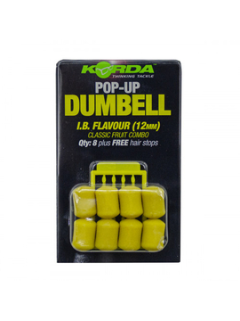 Имитационная плавающая приманка Korda Pop-Up Dumbell I.B. Yellow (фрукты), Диаметр: 16 мм