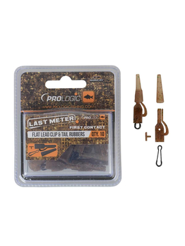 Клипса безопасная с конусом Prologic Mimicry Flat Lead Clip & Tail Rubbers