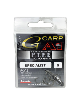 Крючки Gamakatsu A1 G-CARP SPECIALIST PTFE, Размер: 1
