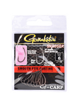 Крючки Gamakatsu G-CARP SNAGGER, Размер: 8