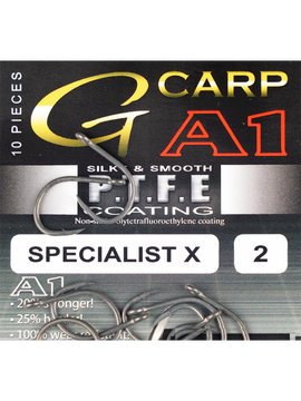Крючки Gamakatsu G-CARP A1 SPECIALIST X PTFE KP, Размер: 2