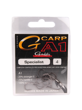 Крючки Gamakatsu HOOK A1 G-CARP SPECIALIST, Размер: 1/0
