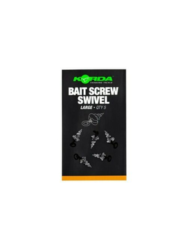 Винт для крепления насадки с микрокольцом Korda Micro Ring Bait Screw Swivel, Размер: Large 