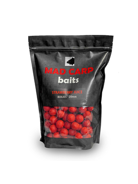 Бойлы тонущие Mad Carp Baits STRAWBERRY JUlCE (Клубничный Сок) 1кг, Диаметр: 15 мм