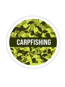 Стикер круглый Carptoday Carpfishing CAMO, Размер: Большой 10см