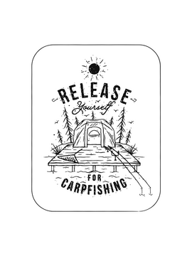 Стикер Carptoday Release Yourself For Carpfishing Белый, Размер: Большой 10см
