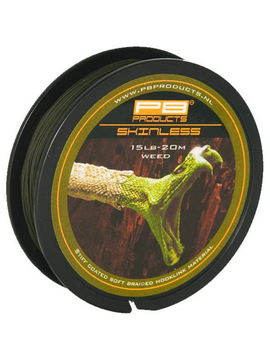 Поводковый материал в оболочке PB Products SKINLESS 20m, Цвет: Weed (Водоросли), Тест: 15.00 lb