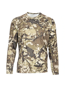 Термофутболка SIMMS SolarFlex LS Crewneck Riparian Camo, Размер: L