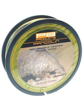 Противозакручиватель с сердечником PB Products PANGOLIN Leader 45lb, Цвет: Weed (Водоросли)