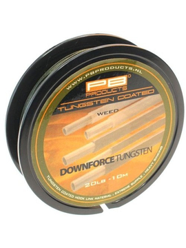 Поводковый материал в оболочке PB Products DOWNFORCE TUNGSTEN 10m, Цвет: Weed (Водоросли)