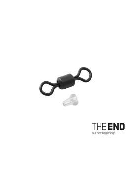 Вертлюг + стопор DELPHIN THE END Carp Swivel Ronnie + Hook Stopper, Размер: №9