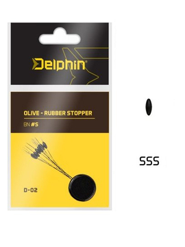 Стопоры для поплавков DELPHIN Olive Rubber Stopper, Размер: SSS