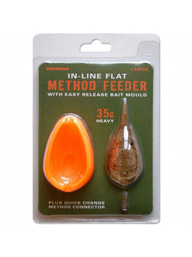 DRENNAN Кормушка фидерная с пресс-формой  In-Line Flat Method Feeder & Mould - Large - 35g