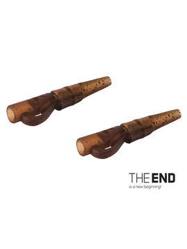 Клипса для грузил с конусом и стопором DELPHIN THE END Pin-Clip & Rubber G-ROUND