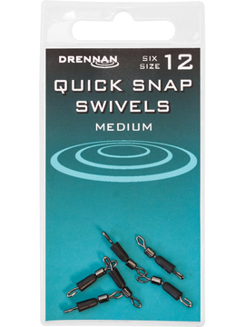 Вертлюг с застежкой и конусом DRENNAN Quick Snap Swivel, Размер: № 18