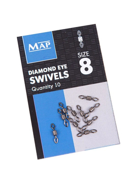 MAP Вертлюг Diamond Eye Swivel №8 / 10шт.