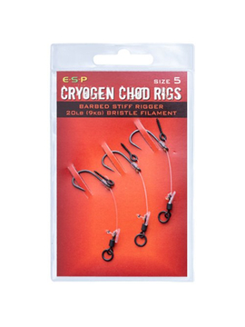 Поводки ESP Cryogen Chod Rigs Barbed, Размер крючка: № 5