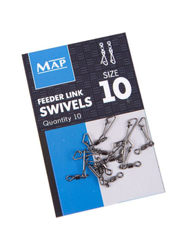 MAP Вертлюг с карабином Feeder Link Swivel №10 / 10шт.