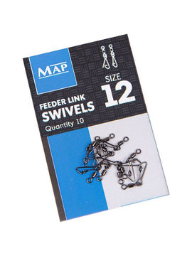 MAP Вертлюг с карабином Feeder Link Swivel №12 / 10шт.