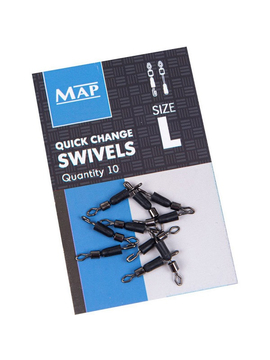 MAP Вертлюг с застежкой и конусом Quick Change Swivel - Large / 10шт.