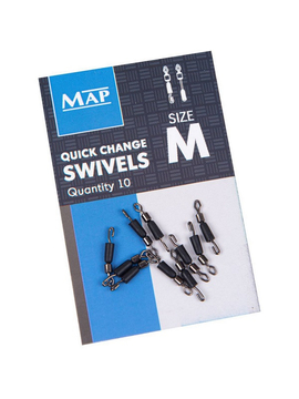 MAP Вертлюг с застежкой и конусом Quick Change Swivel - Medium / 10шт.