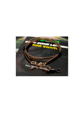Монолидер с кольцом и вертлюгом KORDA Dark Matter Ring Swivel Leader, Цвет: Бесцветный, Тест: 40.00 lb