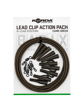 Набор для монтажа KORDA BASIX Lead Clip Action Pack Camo Green
