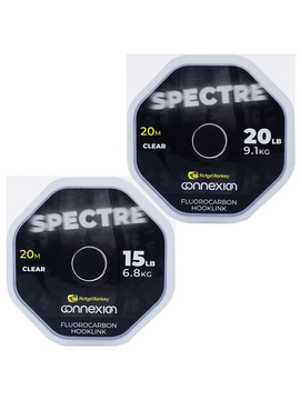 Флюрокарбоновый поводковый материал Ridge Monkey Connexion Spectre Fluorocarbon Hooklink, Разрывная нагрузка: 20 lb – 9.1 кг