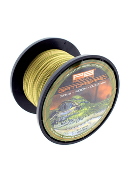 Леска плетеная PB Products GATOR BRAID 400m, Диаметр лески: 0.26 мм