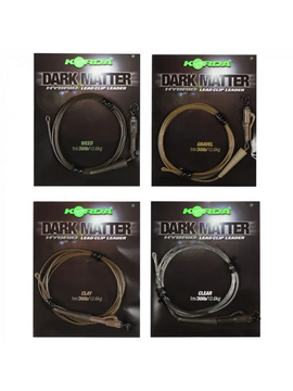 Готовый монолидер с безопасной клипсой KORDA Dark Matter Hybrid Lead Clip Leader, Цвет: Gravel (Гравий)