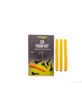 Набор для оснастки зиг риг Carptoday Tackle Zig Kit жёлтая пенка и чёрный крепёж