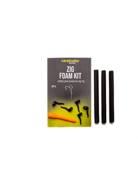 Набор для оснастки зиг риг Carptoday Tackle Zig Kit чёрная пенка и чёрный крепёж