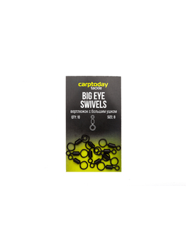 Вертлюжки с большим ушком Carptoday Tackle Big Eye Swivels