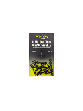 Быстросъёмы с зажимным замком Carptoday Tackle Clam Lock Quick Change Swivels