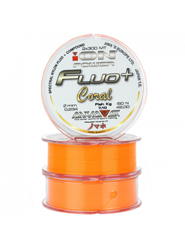 Леска карповая AWA'S ION POWER FLUO+ CORAL 600m, Диаметр лески: 0.234 мм