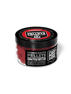 Пеллетс насадочный FFEM Hookbaits Pellets Strawberry (Клубника), Диаметр: 13 мм