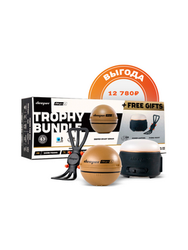 Беспроводной эхолот Deeper Smart Sonar Chirp+ 2.0 + фонарь и держатель для смартфона