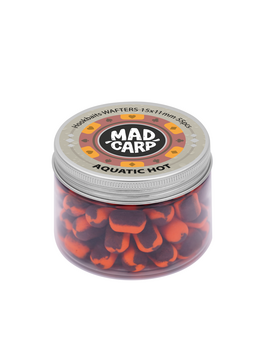 Вафтерсы Mad Carp Baits AQUATIC HOT (Акватик и Специи) Wafters, Диаметр: 15 х 11 мм