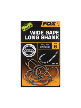Крючки FOX Super Wide Gape Long Shank EDGES, Размер крючка: № 5