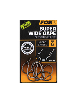 Крючки с отогнутым ушком FOX Super Wide Gape (Outturned Eye) EDGES, Размер крючка: № 4