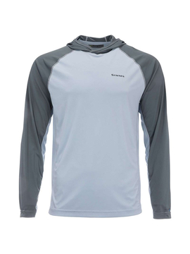 Термофутболка с капюшоном SIMMS Bugstopper Solarflex Hoody Steel Blue, Размер: M