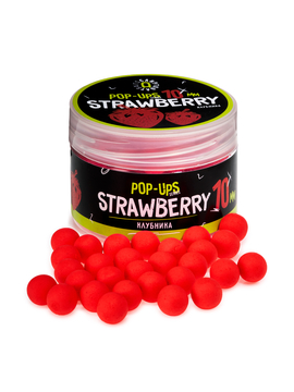 Бойлы плавающие Carptoday Baits Pop Ups Strawberry (Клубника) 10 мм, Диаметр: 10 мм, Вкус: Клубника