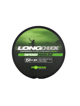Леска KORDA Long Chuck Tapered Mainline Green 300м, Тест: 15 lb - 30 lb