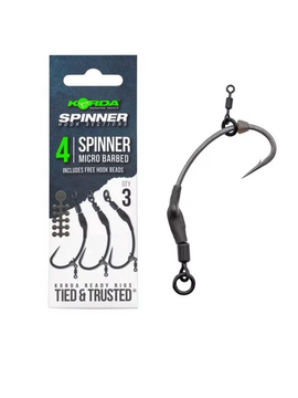 Готовая оснастка KORDA Spinner Hook Sections Micro Barbed, Размер крючка: № 5