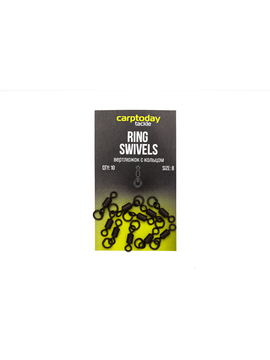 Вертлюжки с кольцом Carptoday Tackle Ring Swivels, Размер вертлюжка: 8