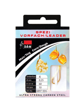 Поводоки DAM SPEZI MAIS Rig 60 см. / 10 шт. 0.20mm / №8