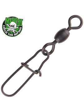 Вертлюг с застежкой MADCAT® POWER SWIVELS + SNAP - 100kg / 5 шт.