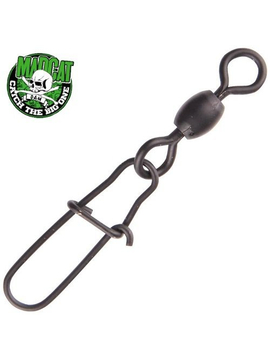 Вертлюг с застежкой MADCAT® POWER SWIVELS + SNAP - 140kg / 5 шт.