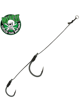 Готовая оснастка на сома MADCAT® A-STATIC CLONK TEASER RIG - 20cm / 8/0+6/0