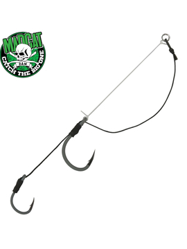 Готовые оснастки на сома MADCAT® A-STATIC CLONK TEASER BUNGEE RIG  20-25cm / 8/0+6/0